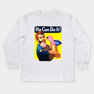 he can do it Kids Long Sleeve T-Shirt